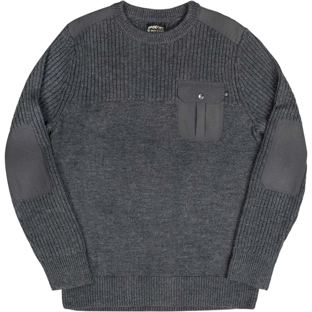 United By Blue Gray Crewneck Sweater with Patches